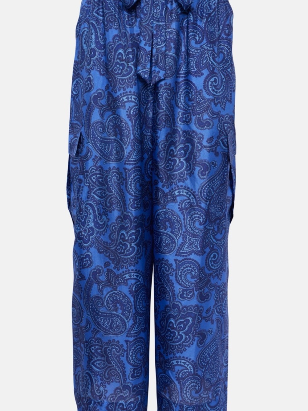 Zimmermann Navy Paisley Elastic-Waist Trousers Size 2